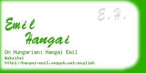 emil hangai business card